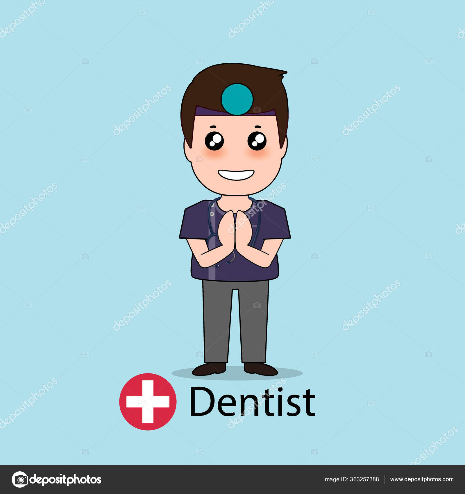 Dentista Desenho Dos Desenhos Animados Dentista Médico Trabalhador